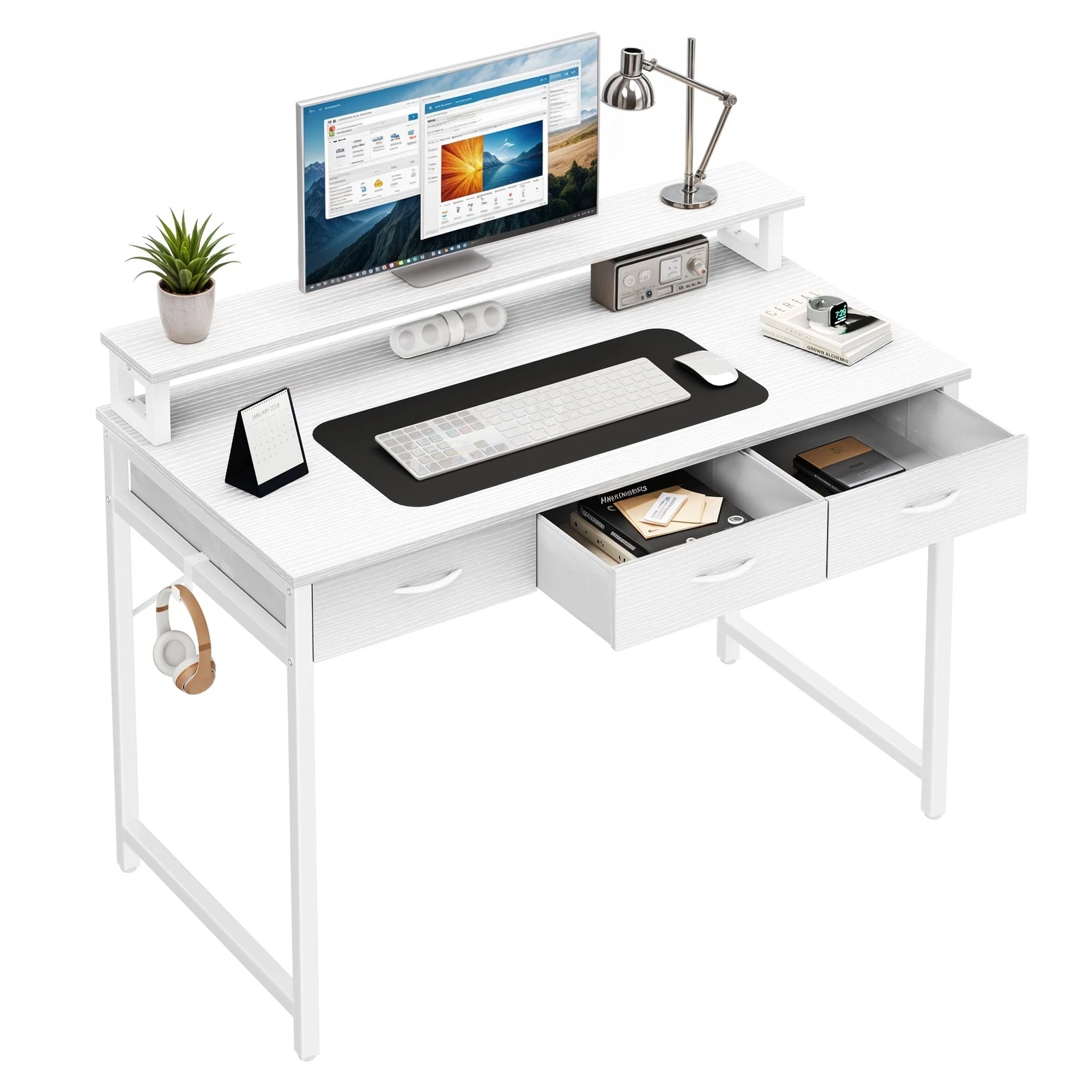 39" Computer Desk Office Study Vanity Table Monito